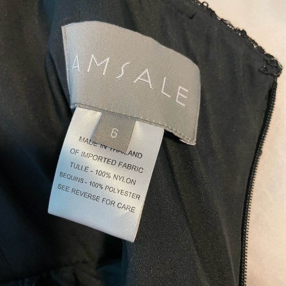 Amsale Custom Black Sequin Gown - image 3